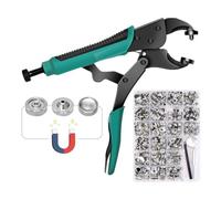 Cpolebev Kit di Pinze per Bottoni Automatici Resistenti con Set di Bottoni Automatici in Tela da 323 Pezzi