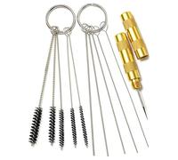 Cpolebev Kit di Pulizia 'Aerografo Kit di Strumenti di Riparazione per La Pulizia Dello Spruzzatore 5 per La Pulizia, 5 Spazzole per La Pulizia e 1 Ago per il Lavaggio