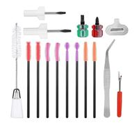 Cpolebev Kit di Pulizia per Macchina da Cucire da 16 Pezzi, Strumenti per La Pulizia delle Fessure della Macchina da Cucire, Incluso Cacciavite A A Doppia Testa