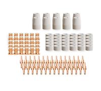 Cpolebev Kit di Ricambi da 100 Pezzi per Elettrodi e Ugelli per Taglio al Plasma, Accessori di Ricambio per Tagliatore al Plasma PT31 CUT40 50 55.