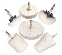 Cpolebev Kit di Ruote per Lucidatura per Tampone per Trapano per Metallo, Alluminio, Acciaio Inossidabile, Ecc.