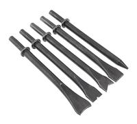 Cpolebev Kit di Sostituzione da 5 Pezzi/In Acciaio Duro, Lungo, con Scalpello Ad Aria, Supporto per Testa D'Urto, Strumento Pneumatico per Taglio/Rimozione Della Ruggine