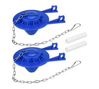 Cpolebev Kit di Sostituzione Flapper WC, 2 Pezzi Aggiornamento Materiale PVC 2 Pollici Universale Compatibile con Serbatoio WC Standard Americano