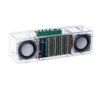 Cpolebev Kit DIY per Altoparlanti Bluetooth, Spettro Musicale LED Elettronico, Doppio Canale, Amplificatore per Altoparlante 8002 da 3 W