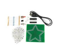 Cpolebev Kit Elettronico DIY Suite di Saldatura Kit di Circuiti Stampati Colorati Un Un Cinque Punte LED Lampeggiante, Guscio