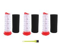 Cpolebev Kit Filtro di Ricambio per Athlet, 3 Filtri Principali + 3 Filtri in Schiuma Athlet per Aspirapolvere Fili