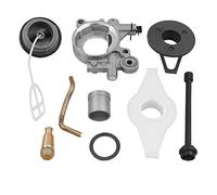 Cpolebev Kit Ingranaggi un Vite Fine per Pompa Olio per 372Xp 365 371 385 390 362 570 575 576