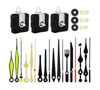 Cpolebev Kit Meccanismo Orologio 3 Pezzi con 6 Diverse Lancette 'Orologio Fai da Te Riparazione Orologio da Parete Parti di Ricambio del Motore Orologio Silenzioso Facile da Installare Facile da U