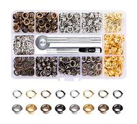 Cpolebev Kit Passacavi 3/16 Pollici 400 Pezzi Kit Occhielli Occhielli Set Passacavo per Scarpe Abbigliamento Borsa Progetto DIY (4 Colori)