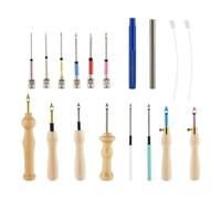 Cpolebev Kit per Ago con Ago Regolabile In Legno, Kit di Base Ago In Metallo per Bambini e Adulti Principianti.