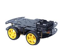 Cpolebev Kit per Auto di Assemblaggio di Robot Intelligenti Kit Fai-da-Te Ruote Motrici Costruzione A Doppio Fondo Base in Acrilico Kit di Programmazione per L'Apprendimento 'Auto Ricambi