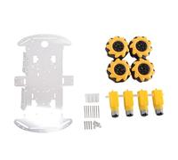 Cpolebev Kit per Auto Robot Intelligente Ruota Smart Mecanum A Ruote Telaio per Auto in Lega di Alluminio Monostrato Kit di Montaggio Fai da Te Sostituzione Auto