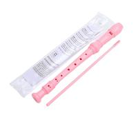 Cpolebev Kit Registratore Soprano Rosa A 8 Fori con di Pulizia, Kit Set Registratore Chiave C In Stile Tedesco per Bambini, Studenti Principianti