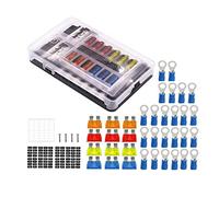 Cpolebev Kit Scatola Fusibili Circuito 12 Blocco Fusibili 12V, e Indicatore LED e Scatola Fusibili Negativi per Camion Barca Dc12-24V