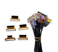 Cpolebev Kit Schermo LVDS da 21 Pezzi per Tester Schermo con Adattatore da 5 Pezzi Tester Schermo FPC per Riparazione Schermo da 10-65 Pollici