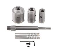 Cpolebev Kit Seghe per Fori in Calcestruzzo Set di Punte per Trapano per Cemento con Attacco A Muro con Codolo SDS Plus (30, 40, 60Mm), con da 220Mm