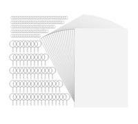 Cpolebev Kit Termoretraibile da 225 Pezzi, Kit di Fogli di Plastica Termoretraibile con Carta Termoretraibile da 25 Pezzi, da 100 Pezzi e Aperto