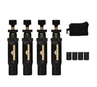 Cpolebev Kit Valvola di Sgonfiaggio Pneumatici con Arresto Automatico Regolabile (10-30 PSI) 4 Pezzi di Strumento per Abbassare L'Aria Degli Pneumatici Avvitato per Veicoli Moto