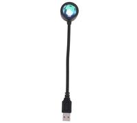 Cpolebev LED USB Sunset Lamp Night Light Projector Decorazione per Feste di Compleanno Luce D'Atmosfera Portatile per Soggiorno in Camera da Letto, Rosso Tramonto