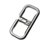 Cpolebev Lega di Titanio Lock Posizione A Sgancio Rapido per Auto Ciondolo in Pelle di Vacchetta Gadget edc Regalo per Uomo