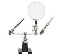 Cpolebev Lente D'Ingrandimento per D'Aiuto con Doppie Clip A Coccodrillo Regolabili Nella Stazione di Saldatura con Lente D'Ingrandimento 2,5 X per Lavori Manuali