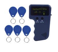 Cpolebev Lettore di Carte D'Identità RFID Portatile da 125 KHz per Controllo Accessi con 5 Etichette Supporta EM4100/EM410X