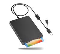 Cpolebev Lettore Floppy Disk, unità Disco Floppy Esterna da 3,5 Pollici con USB Type-C, unità Disco Floppy FDD Portatile per PC Portatile