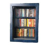 Cpolebev Libreria In Miniatura Scaffale per Ansia Tascabile Libreria per Libri Minuscoli In Legno Scaffale per Libri Antistress da Tavolo Durevole 7,1 X 4,8 X 9,3 cm