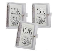 Cpolebev Libro Delle Sfide di Risparmio da 5k/10k/2,5k Raccoglitore per il Risparmio di Denaro di 12 Mesi Sfide di Risparmio di 12 Mesi un Modo Semplice e Divertente per Risparmiare