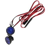 Cpolebev Luci LED Luminosi Faretti per Auto Cingolate RC 1/10 TRX4 TRX6 Axial SCX10 90046 Rotondo 2LED Luce Blu