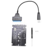 Cpolebev M.2 NGFF Convertitore Adattatore da MSATA a USB 3.0 Scheda Lettore con SATA Supporto per Unità Flash Portatile SATA SSD