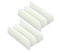 Cpolebev M6219 Guida Inferiore per Porta Doccia Scorrevole per Porta Doccia Scorrevole (A Sporgere) Guida per Porta Doccia con Canali da 1/2 Pollici, Confezione da 2