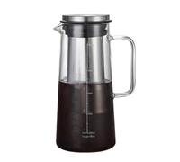 Cpolebev Macchina per Caffè 36OZ Brocca per Caffè In Vetro e Acciaio Inossidabile con Manico e Filtro A Maglia Fine A Doppio Strato