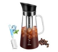 Cpolebev Macchina per caffè Macchina per caffè Caffettiera in Vetro Resistente e Coperchio Ermetico 1,2 L