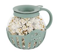 Cpolebev Macchina per Popcorn, Snack per Microonde, Popcorn, Popcorn Ad Aria, Ciotola per Popcorn da 2,25 Litri, Accessori da Cucina In Borosilicato, Verde