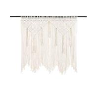 Cpolebev Macrame Appeso A Parete Tessuto Bohemien in Corda di Cotone Intrecciata Boho Tapestry Home Decor Panna