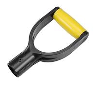 Cpolebev Manico a Pala in Plastica Impugnatura a D per Pala, Diametro Interno 32 Mm Manico per Pala da Neve a Vanga, Scavo a Pala da Neve a Vanga (Giallo)