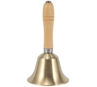 Cpolebev Manico in legno massiccio Manico in legno per la scuola Ricevimento in legno Hotel Hand Bell