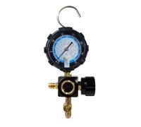 Cpolebev Manometro Lato Basso R410A R22 R404A Manometro Singolo con Valvola di Controllo per La Ricarica del Refrigerante 'Aria Condizionata
