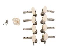 Cpolebev Meccaniche Accordatori Pioli Chiave di Accordatura con Manopole in Madreperla Bianca 4L + 4R per Mandolino