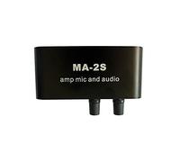 Cpolebev Microfono Dinamico da 6,5 Mm Amplificatore per Microfono Un Condensatore da 3,5 Mm Amplificatore per Cuffie Preamplificatore Audio Scheda di Missaggio MA-2S
