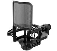 Cpolebev Microfono Supporto Antiurto con Filtro per Microfono Parabrezza Riduce Il Rumore Schermo Anti-Vibrazione Facile da Installare, Nero