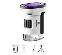 Cpolebev Microscopio Portatile 1000X per Bambini 4K 2.0 Pollice Schermo Microscopi Digitali Tascabili Ricaricabili Lenti di Ingrandimento Microscopio