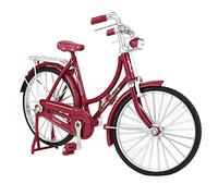 Cpolebev Mini 1:10 Modello nel Lega Bicicletta Pressofuso nel Metallo Dito Mountain Bike Retro Bici Adulto Da Collezione Giocattolo per Bambini, Stile 2 Rosso