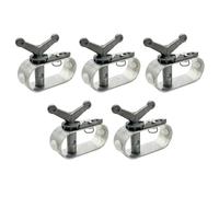 Cpolebev Mini Argano In Metallo per Tenditore, Tensionatore A Mano per Filo Intrecciato, Tensionatore per Filo da Agricoltura, Facile da Usare, Lavorazione Fina, Confezione da 5 Pezzi.