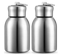 Cpolebev Mini Bottiglia D'Acqua Sottile Bottiglia D'Acqua Termica Isolata Piccola Bottiglia di Acqua Calda Fredda Sottovuoto Sfusa 2 Pezzi