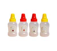 Cpolebev Mini Bottiglie di Ketchup per Accessori Bento Box, Mini Bottiglie per Condimenti Bottiglie di Plastica Contenitori Ketchup Vuoti