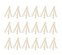 Cpolebev Mini Cavalletto da Esposizione In Legno 18 Pezzi, Piccolo Cavalletto In Legno per Supporto per Tele Piccole Dimensioni, per Bambini,Cartelli,Foto,Regali, DIY