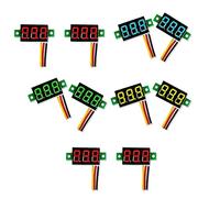 Cpolebev Mini DC Voltmetro Display 3 Fili DC 0-100 V Tester di Tensione 10 Pezzi Pannello LED da 0,28 Pollici 4 Colori Combinati