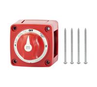 Cpolebev Mini Interruttore di Accensione/Spegnimento per Barche Marine 12-48 V 100-300 A Interruttore di Batteria Isolatore di Disconnessione Rotante Durevole Selettore di Facile Installazione 3 Posiz